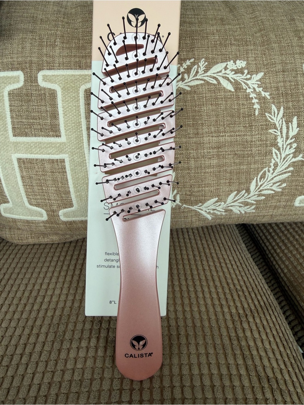 Calista Rose Gold Smoothie Hair Brush for Women - Detangling & Scalp Stimulating